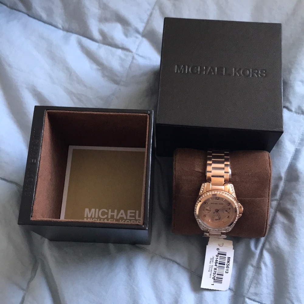 NIB- Michael Kors Rose Gold-Tone Watch